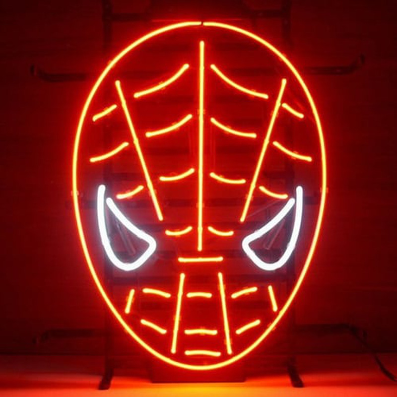 Red Spiderman Neon Skilt