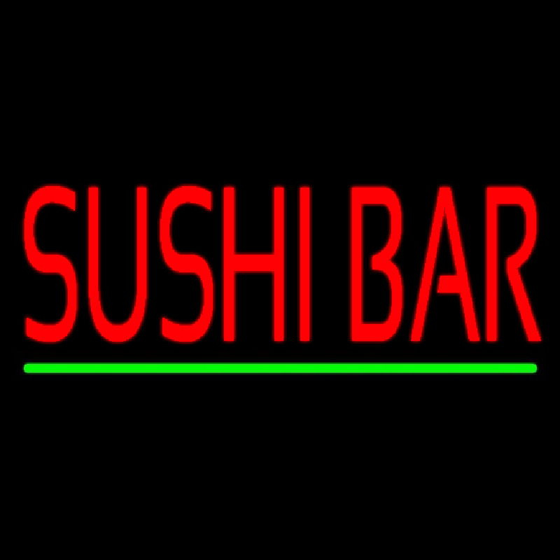 Red Sushi Bar Neon Skilt