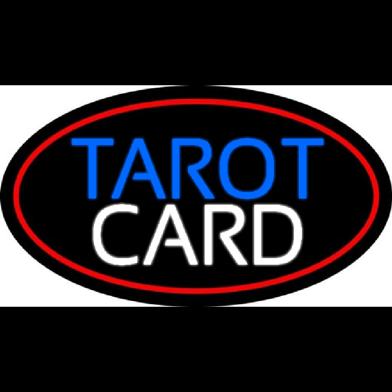 Red Tarot Card Neon Skilt