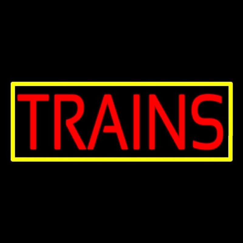 Red Trains Neon Skilt