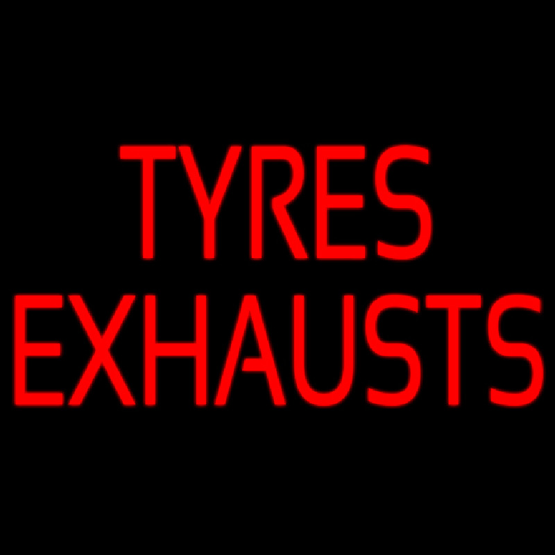 Red Tyres E hausts 1 Neon Skilt