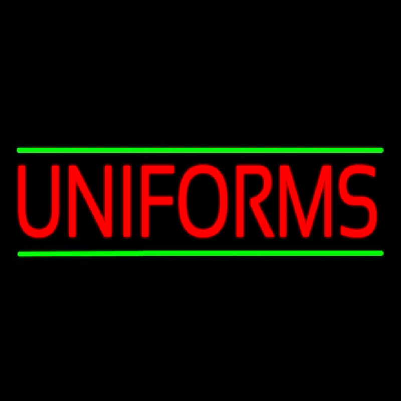 Red Uniforms Neon Skilt