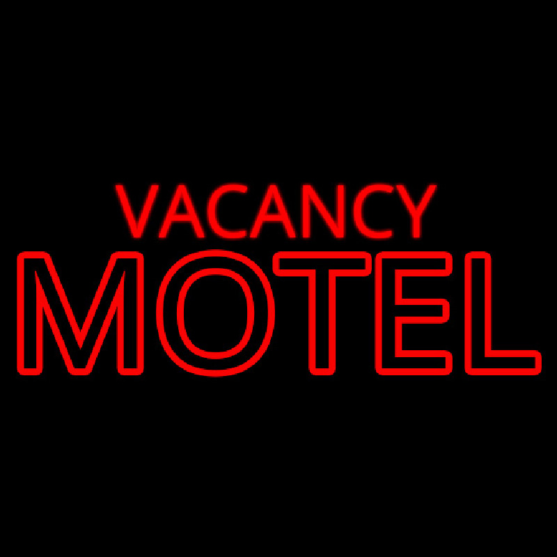 Red Vacancy Motel Neon Skilt