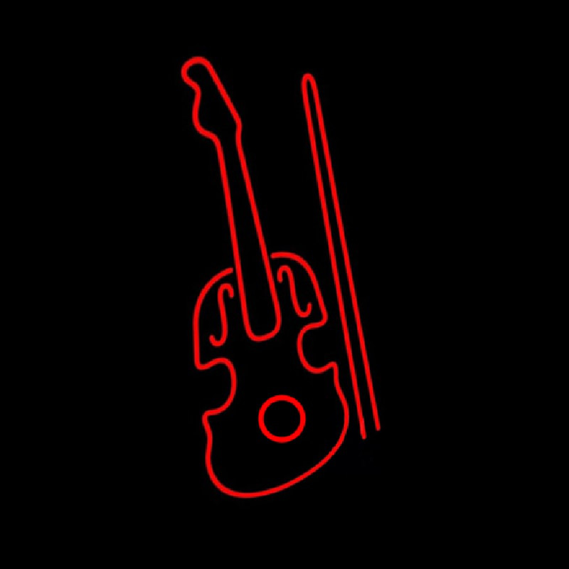 Red Violin Logo Neon Skilt