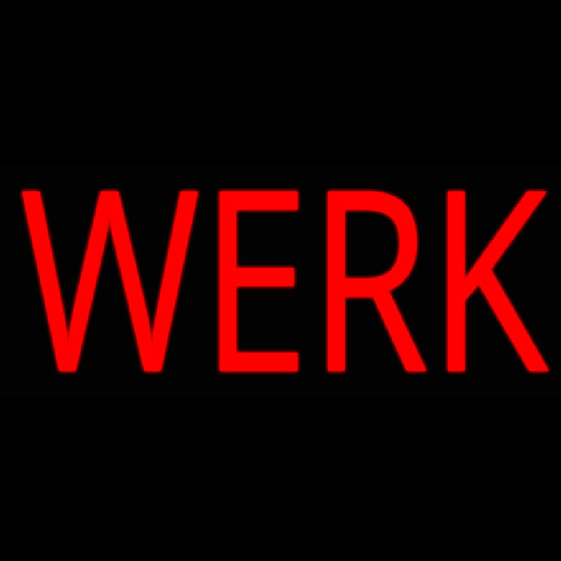 Red Werk Neon Skilt