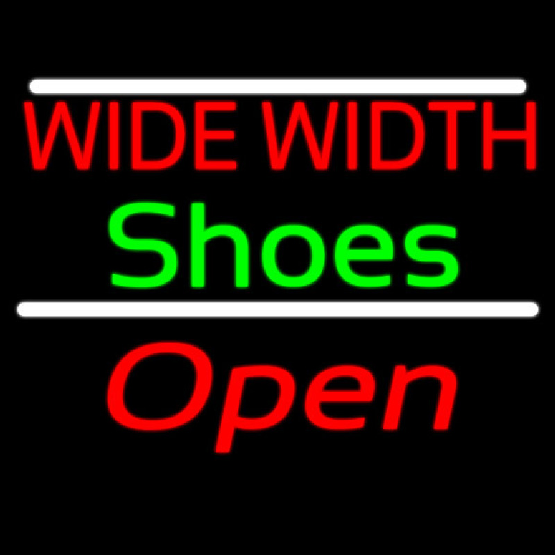 Red Wide Width Green Shoes Open Neon Skilt