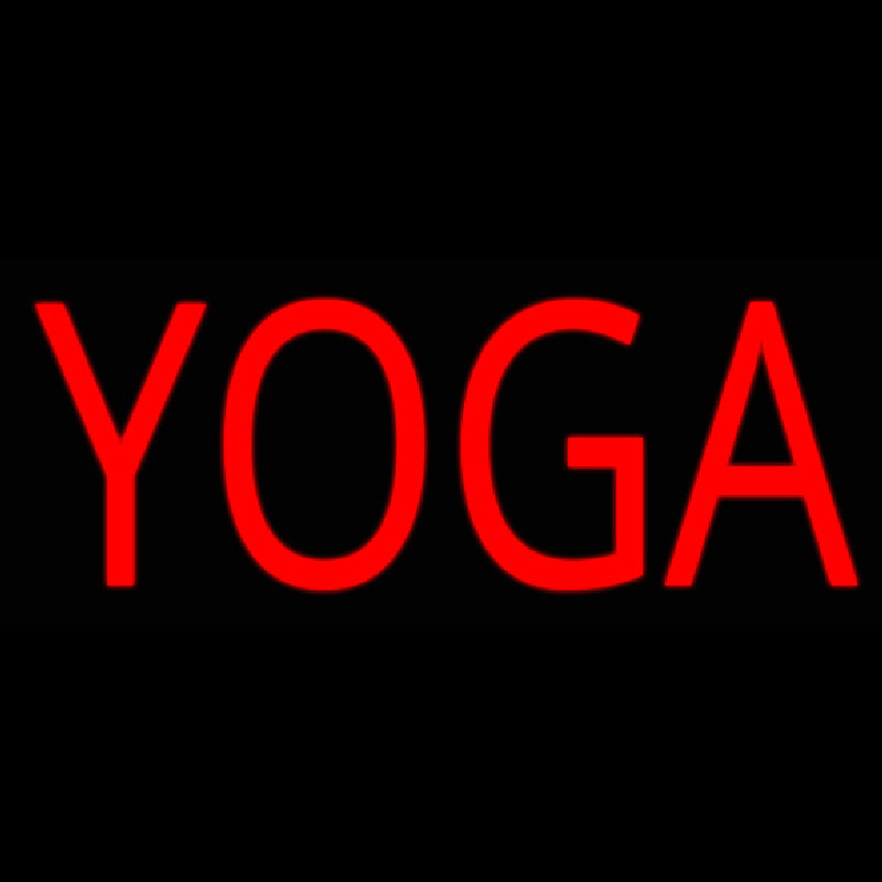 Red Yoga Neon Skilt