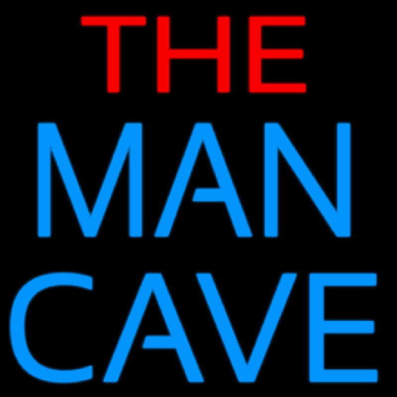 Red and Blue The Man Cave Neon Skilt