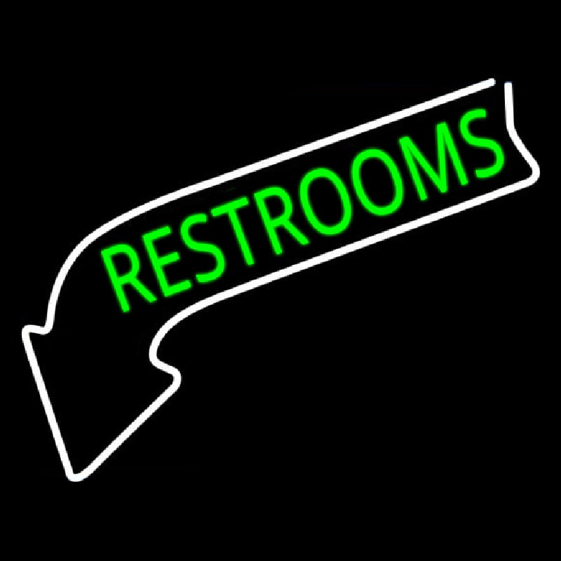 Restrooms Neon Skilt