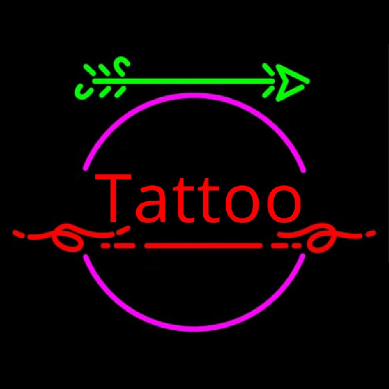 Retro Tattoo Arrow Neon Skilt