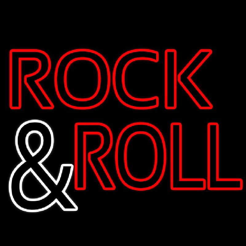Rock And Roll 1 Neon Skilt