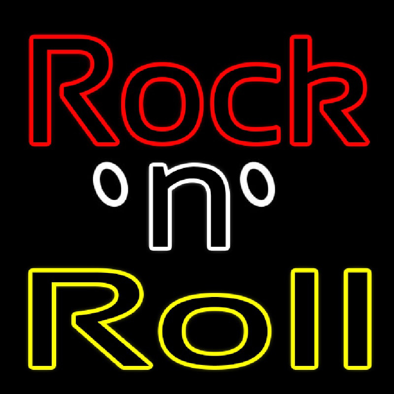 Rock N Roll 1 Neon Skilt