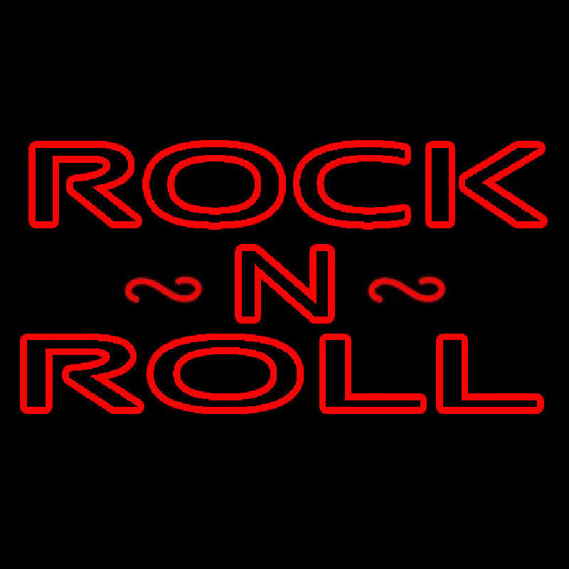 Rock N Roll Red Neon Skilt
