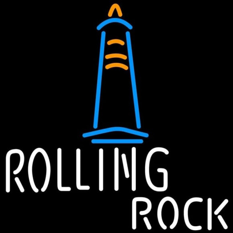 Rolling Rock Lighthouse Beer Sign Neon Skilt