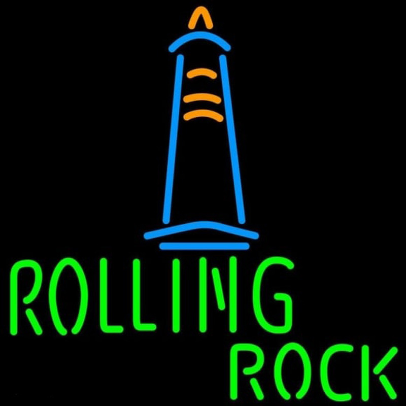 Rolling Rock Lighthouse Lounge Beer Sign Neon Skilt