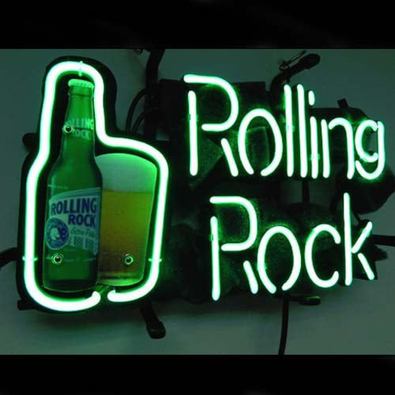 Rolling Rock Øl Bar Neon Skilt