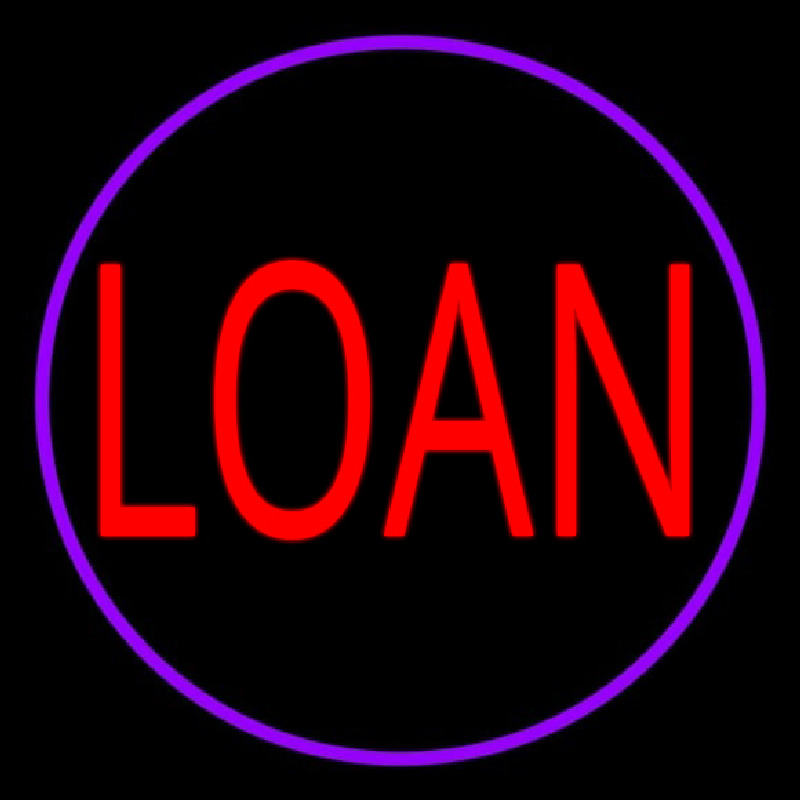 Round Loan Neon Skilt