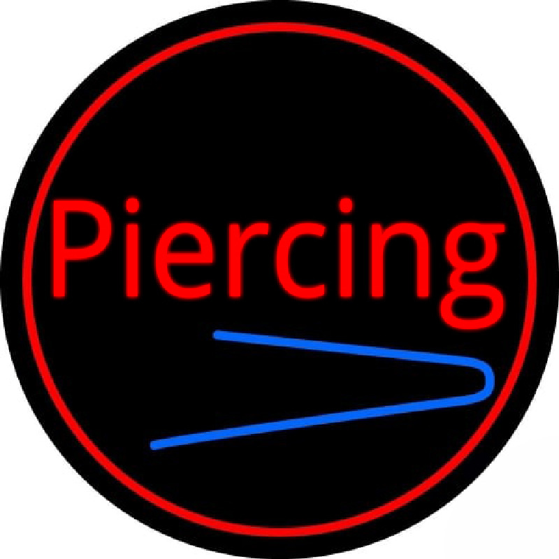 Round Piercing Neon Skilt