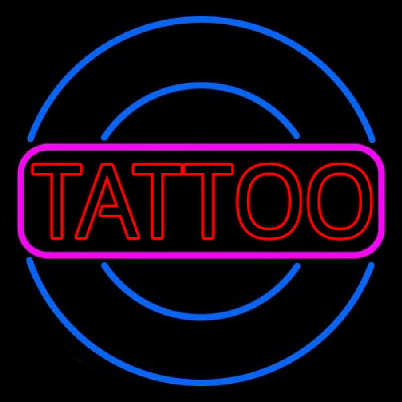 Round Tattoo Neon Skilt
