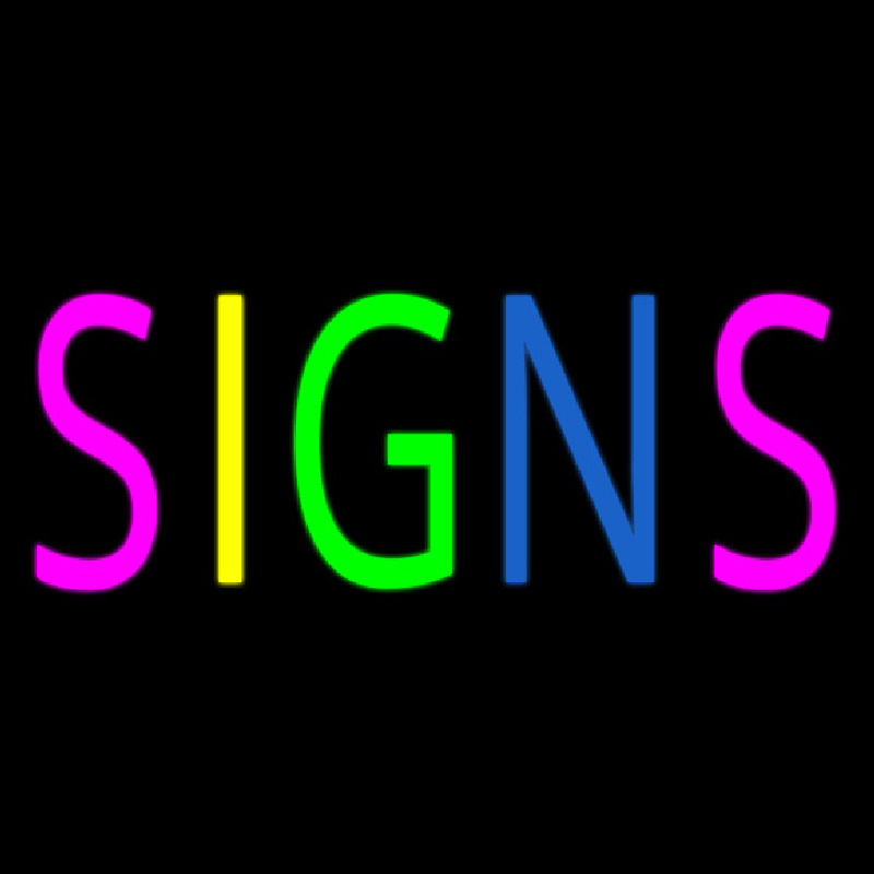 S Neon Skilt