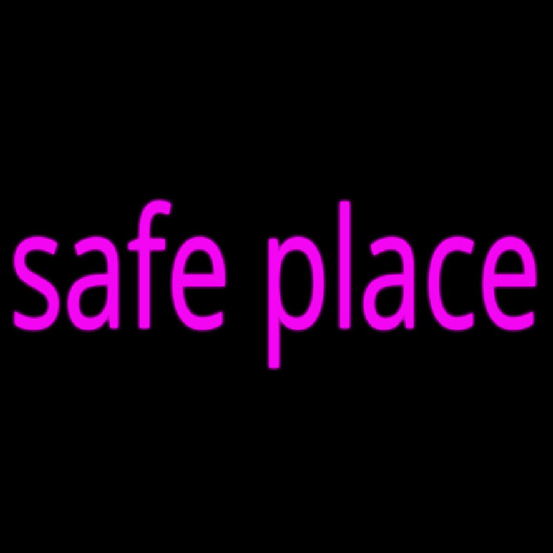 Safe Place Neon Skilt