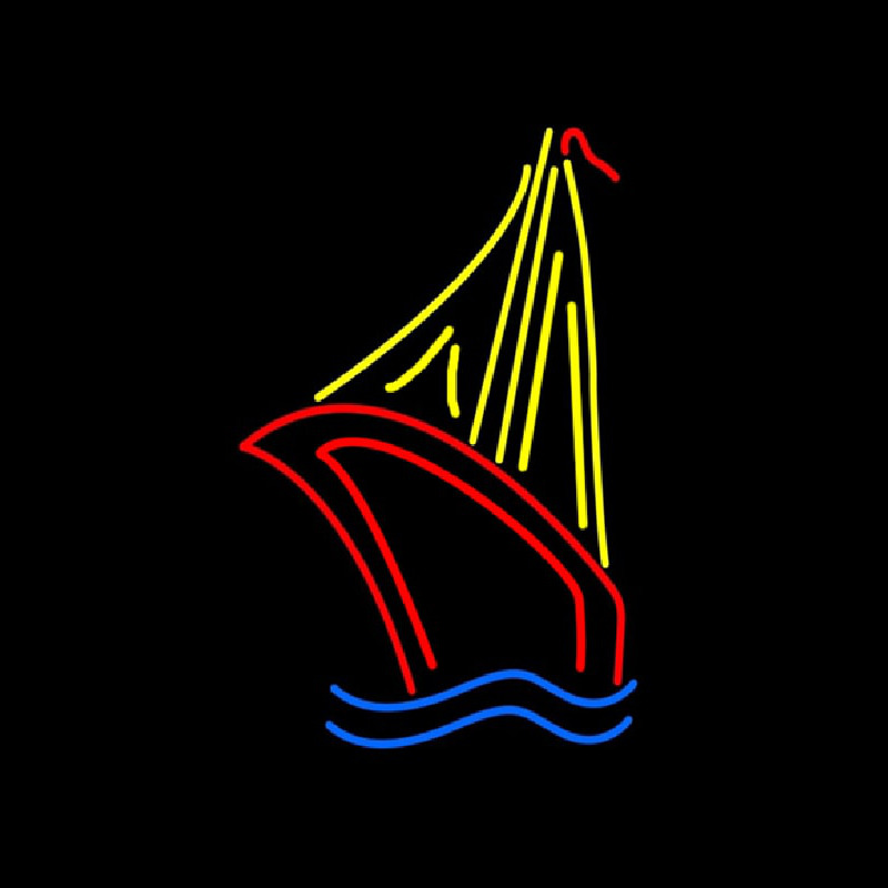 Sailboat Real Neon Skilt