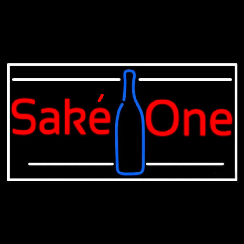 Sake One With Bottle 1 Neon Skilt