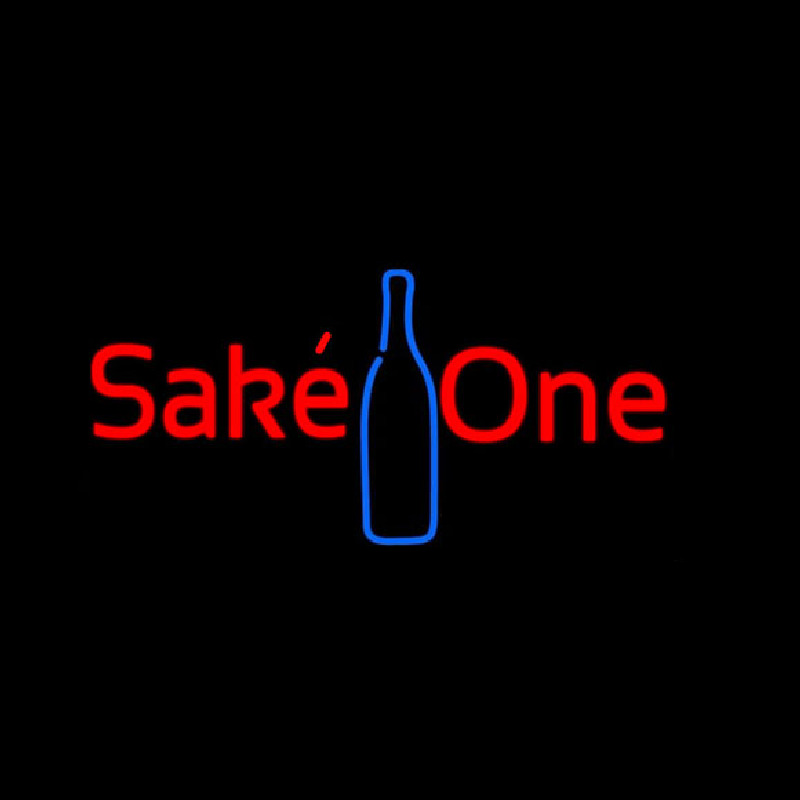 Sake One With Bottle Neon Skilt