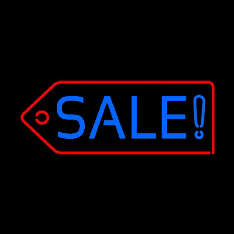 Sale With Red Border Neon Skilt