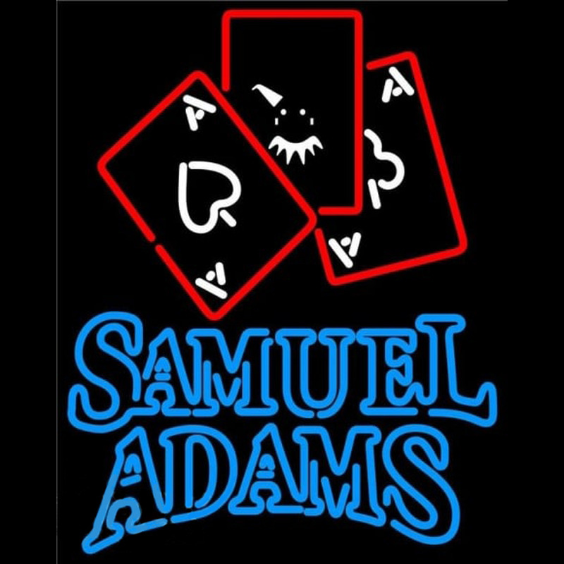Samuel Adams Ace And Poker Beer Sign Neon Skilt