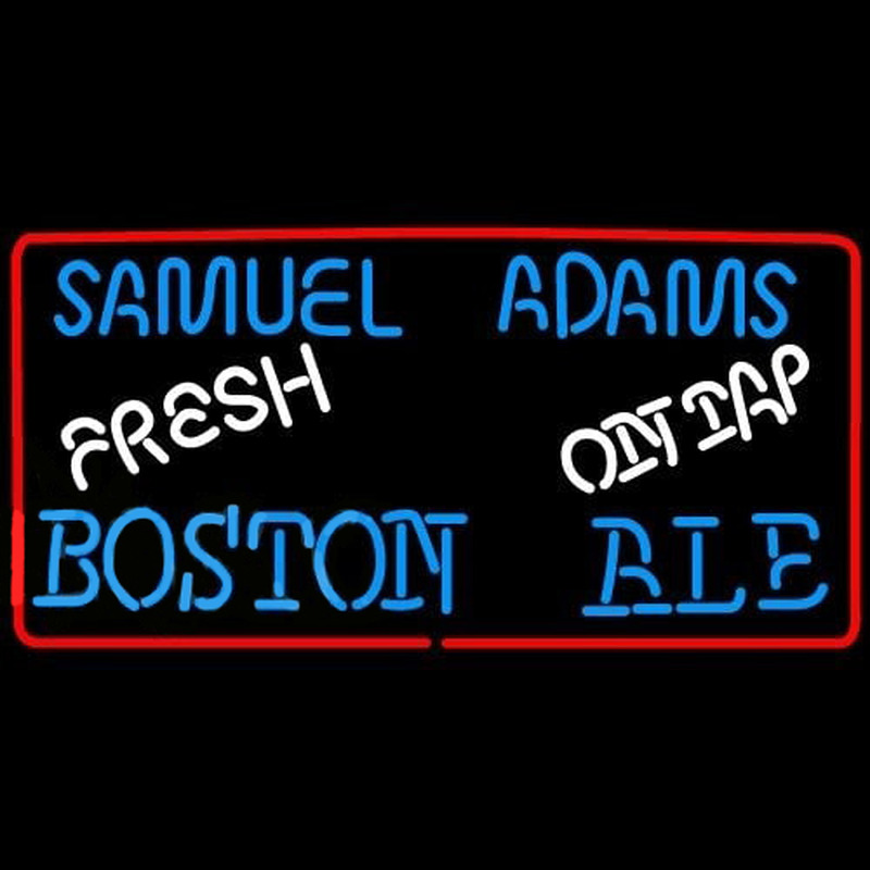 Samuel Adams Fresh Boston Ale On Tap Beer Sign Neon Skilt