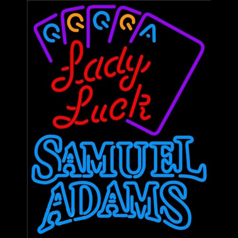 Samuel Adams Lady Luck Series Beer Sign Neon Skilt