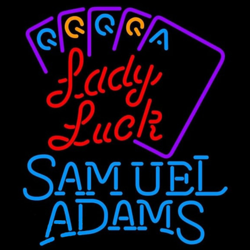 Samuel Adams Lady Luck Series Beer Sign Neon Skilt