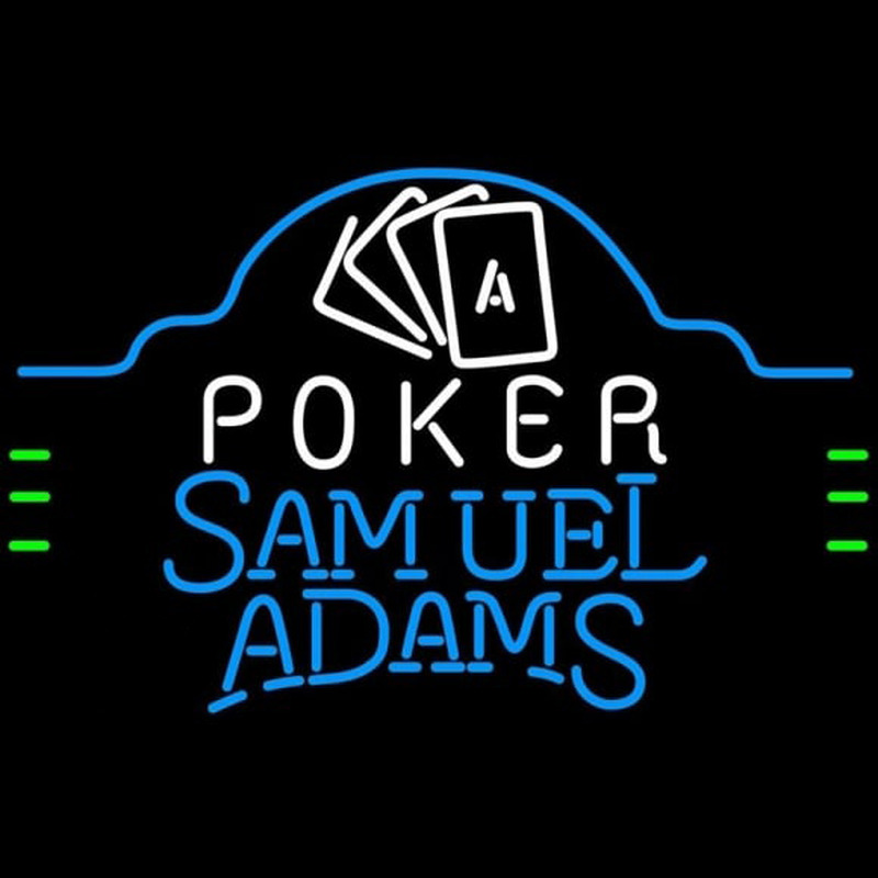 Samuel Adams Poker Ace Cards Beer Sign Neon Skilt