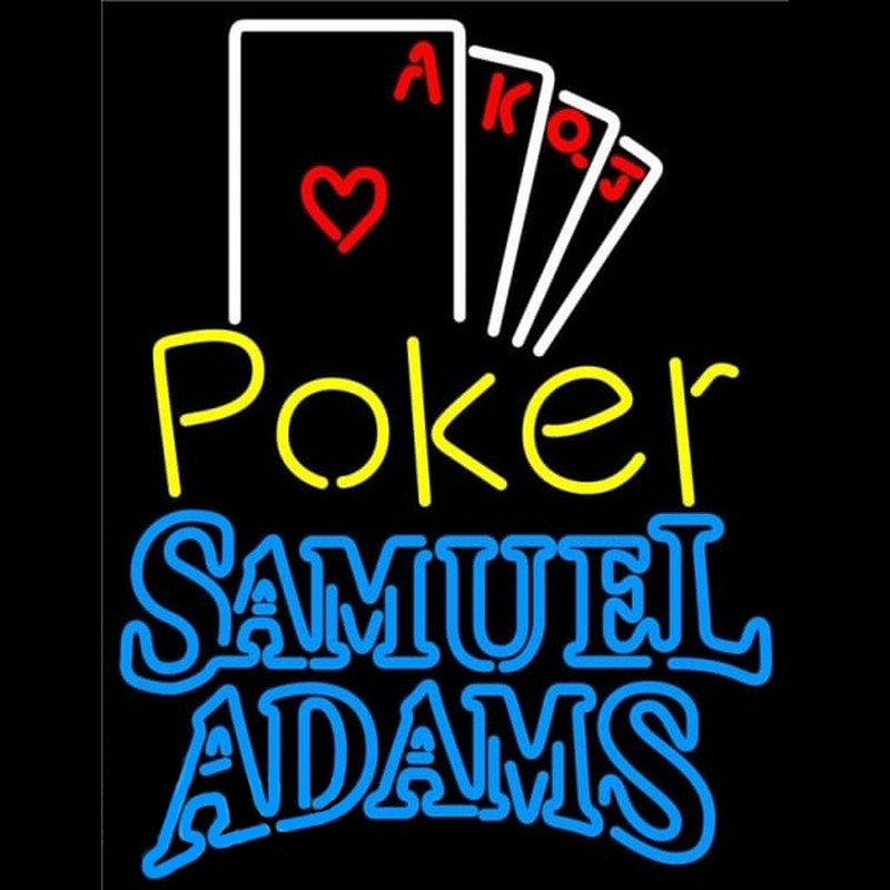 Samuel Adams Poker Ace Series Beer Sign Neon Skilt