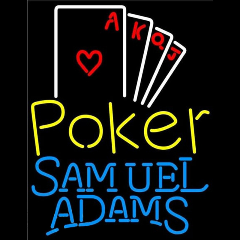 Samuel Adams Poker Ace Series Beer Sign Neon Skilt