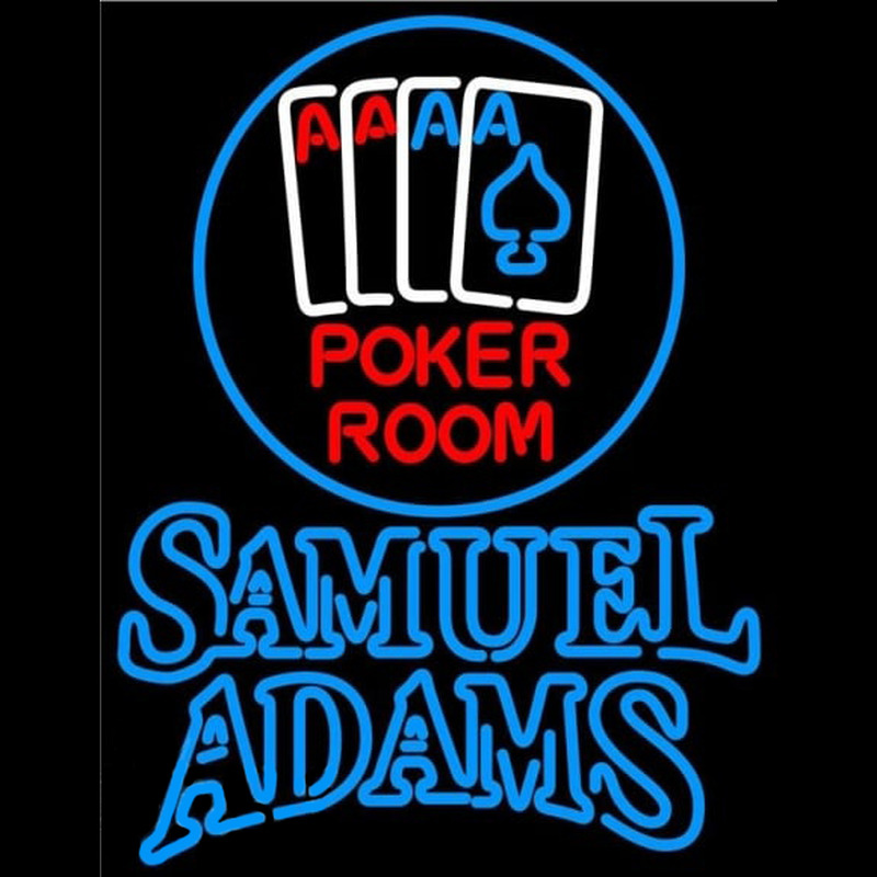 Samuel Adams Poker Room Beer Sign Neon Skilt