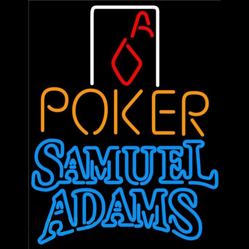 Samuel Adams Poker Squver Ace Beer Sign Neon Skilt