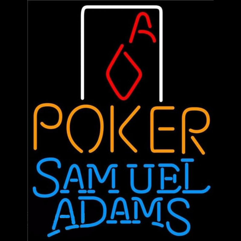 Samuel Adams Poker Squver Ace Beer Sign Neon Skilt
