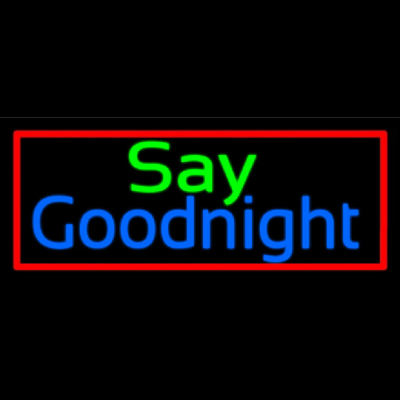 Say Goodnight Neon Skilt