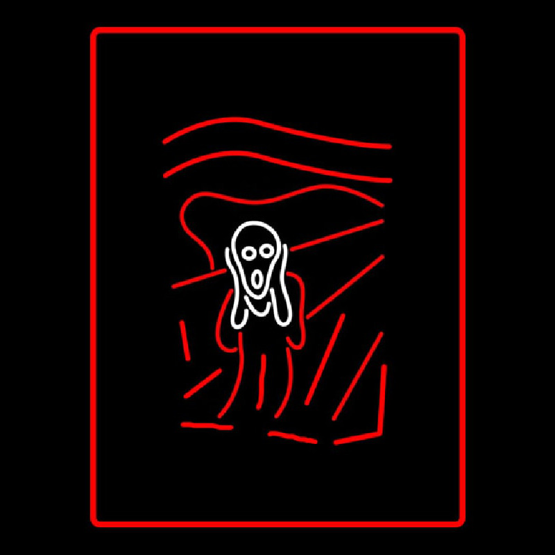 Scary Man Logo Neon Skilt