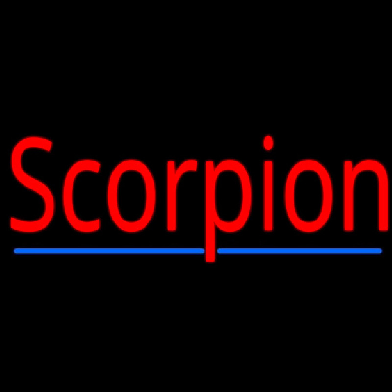Scorpion Red 3 Neon Skilt