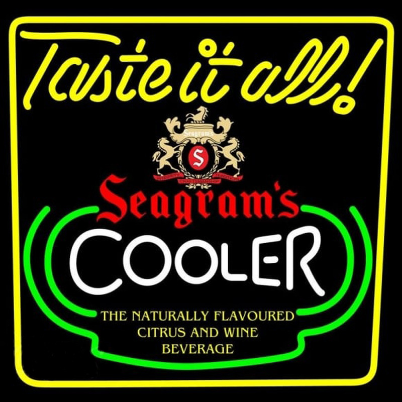 Seagrams Swagjuice Wine Coolers Beer Sign Neon Skilt