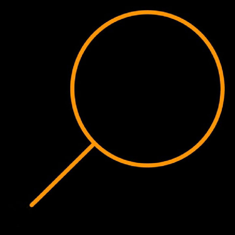 Search Logo Neon Skilt