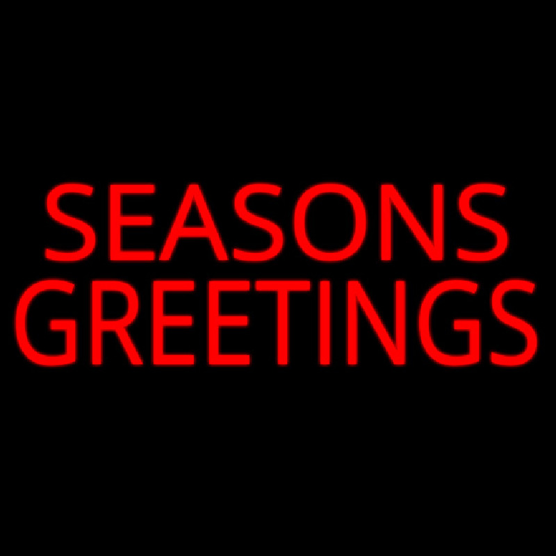 Seasons Greetings Block Neon Skilt