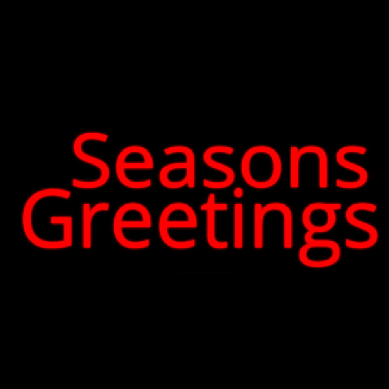 Seasons Greetings Neon Skilt