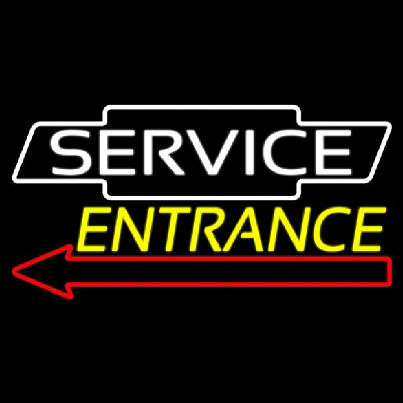 Service Entrance Neon Skilt