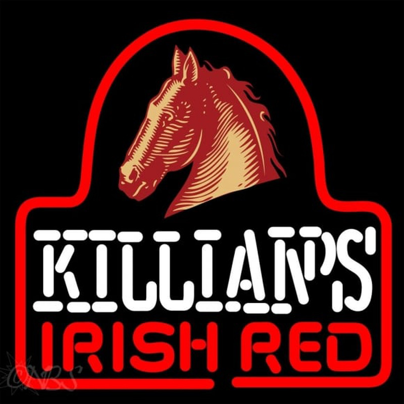 Sgeorge Killians Irish Red Horse Head Beer Sign Neon Skilt