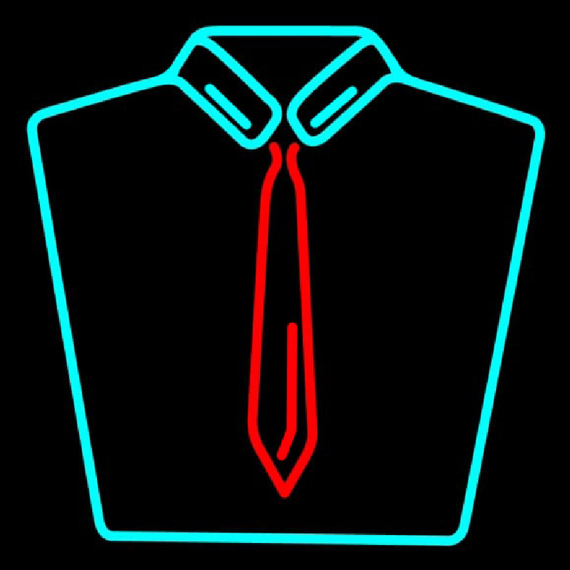 Shirt With Tie Logo Neon Skilt