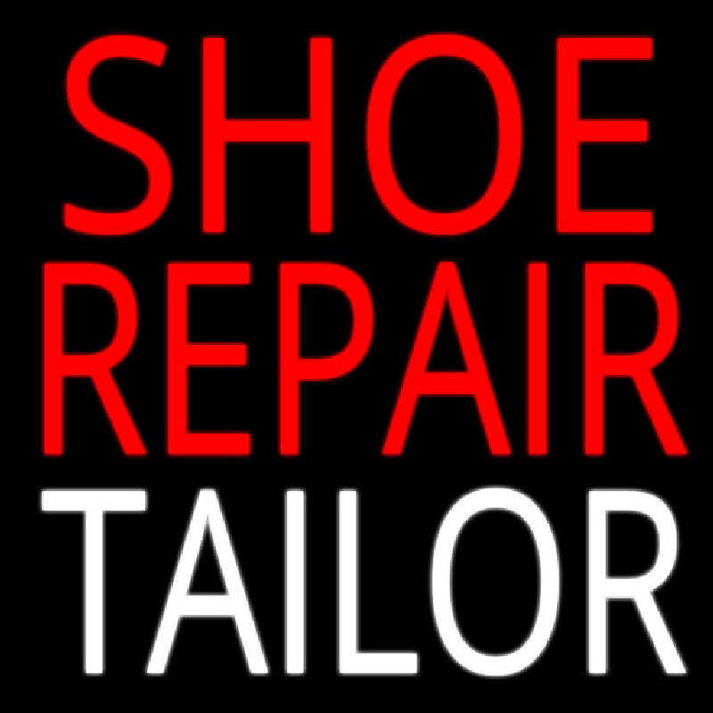 Shoe Repair Tailor Neon Skilt